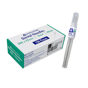 Livingstone Dental Needles 30 Gauge x 22mm 100/Box -White x35