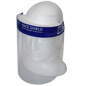 Livingstone Full Face Shield 32 x 24.2cm with Foam Pad and Elastic Head Band - Blue x235