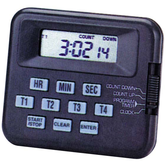 Livingstone Programmable LCD Timer Clock with Alarm - Charcoal x20