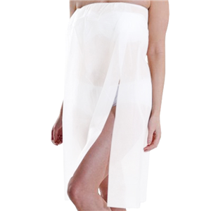 Sofeel Cotton Towelling Body Wrap Gown or Sarong Reusable 77cm Stretcheable to 150cm - White x20