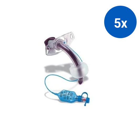 Portex Tracheostomy Tubes Size 7.5 Cuffed Sterile - Purple x5