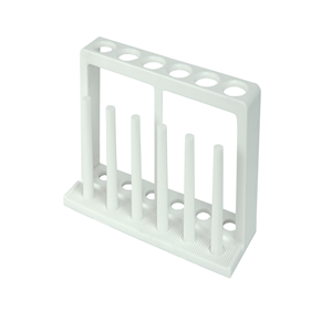 Livingstone Test Tube Rack Stand 19mm Test Tube 17x5.7x9.5cm 6 Holes with 6 Pegs - White x60