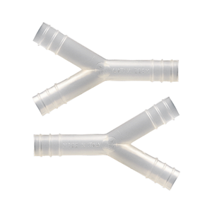 Livingstone Y Connector for 7mm Tubes Autoclavable Polypropylene with Serrated Fittings - White x70
