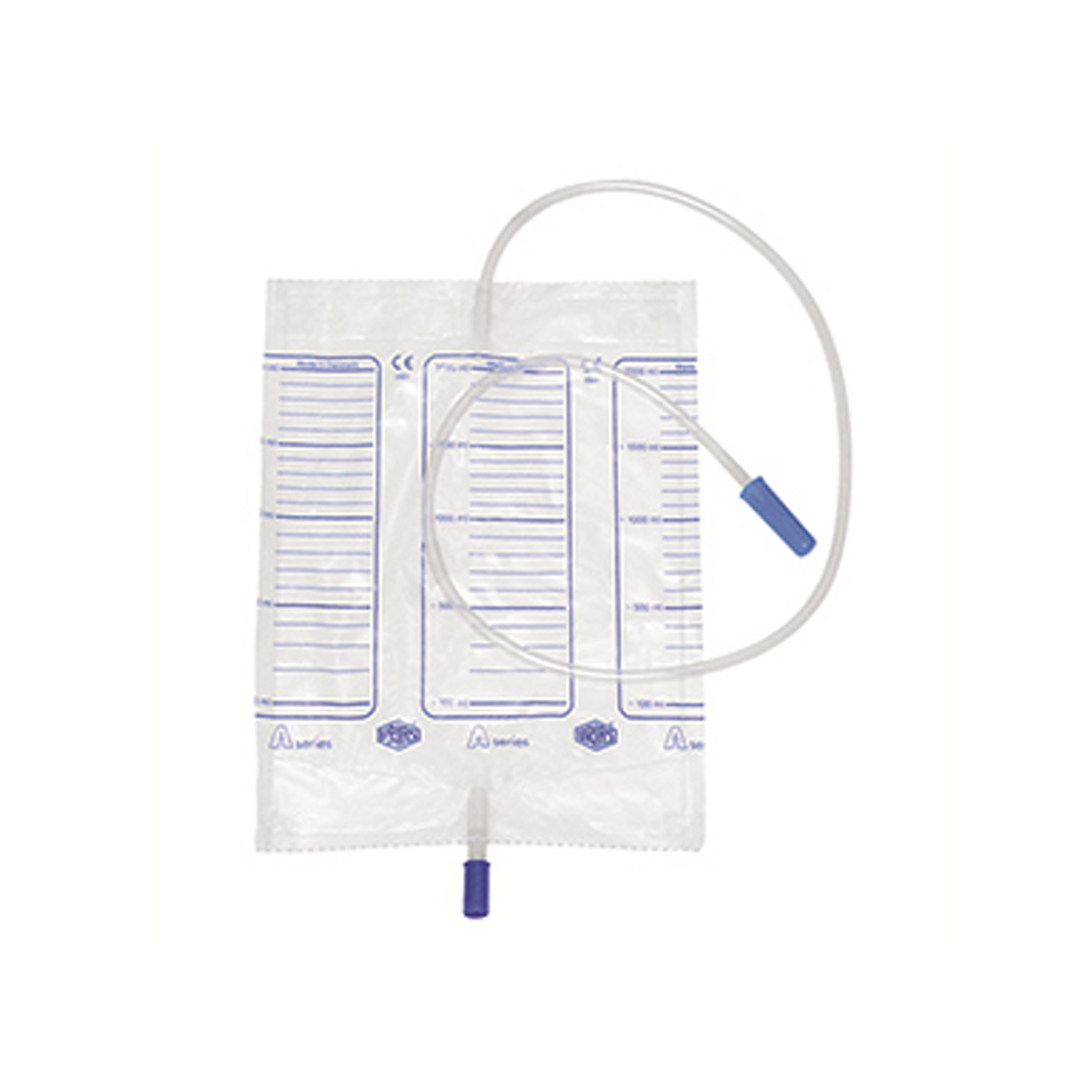 Livingstone Drainage Urine Bag 2L Graduated Push Pull Bottom Outlet and Non-Return Valve - Clear x365
