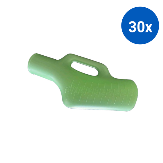 Urinal Male without Lid 1000ml Graduated Autoclavable Recyclable Plastic - Green x30