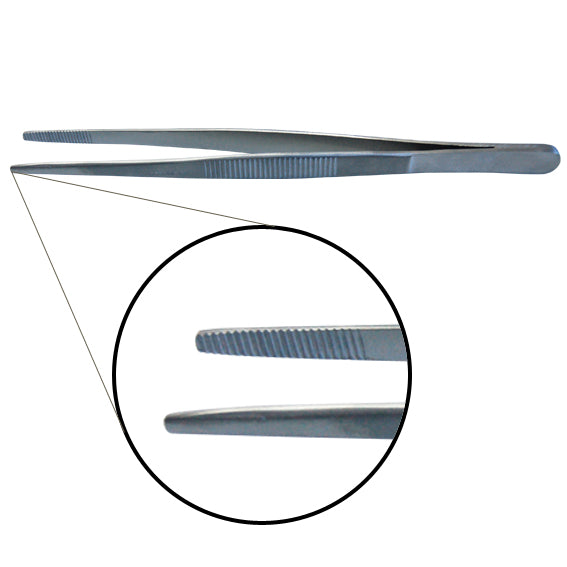 Livingstone Dressing Thumb Forceps 14cm 20G 21g Blunt Points Stainless Steel - Silver x70