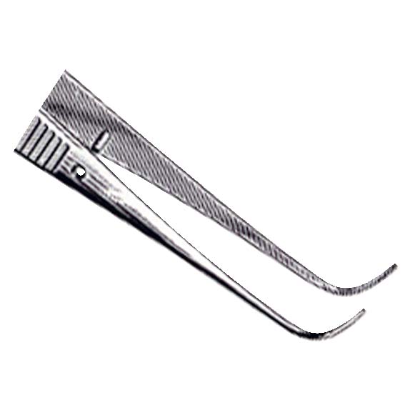 Livingstone Iris Tweezers with Pin Curved - Silver x30