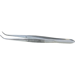 Livingstone Iris Tweezers with Pin 13cm Curved - Silver x35
