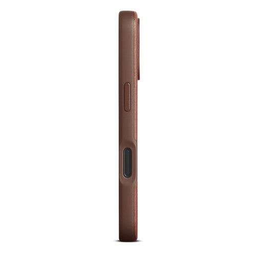 Woolnut Leather Case iPhone 16 - Cognac