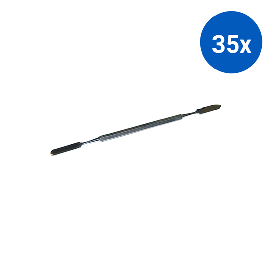 Livingstone Spatula 165mm 25 x 5mm Flat and Pointed Ends Stainless Steel - Silver x35