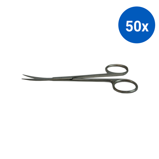 Livingstone Iris Gum Cuticle Scissors 115mm Sharp/Sharp Points Curved 20g - Silver x50