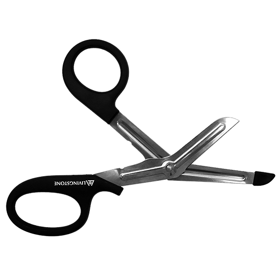 Livingstone Multi-Purpose Shears Bandage Scissors with Plastic Tip 19cm Stainless Steel - Black x65