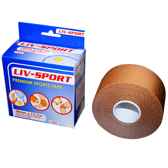 Liv-Sport Premium Rigid Strapping Sports Tape 38mm x 13.7m - Skin Color x45