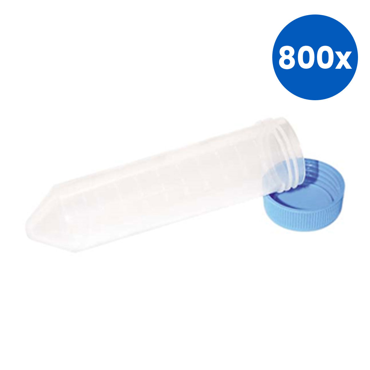 Aptaca Conical Test Tubes with Screw Cap Graduated Polypropylene 50mL 30 x 115 mm - White x800