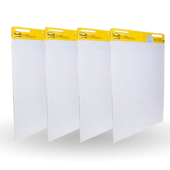 Post‑It Super Sticky Easel Pad White 635 x 775mm 4‑Pack