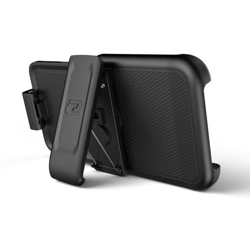 Encased Thin Armor Case iPhone 12 Pro Max with Belt Clip Holster - Black