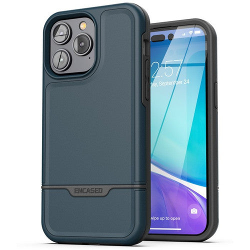 Encased Rebel Case with Screen Protector iPhone 14 Pro Max - Blue