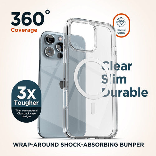 Encased MagSafe Clear Case iPhone 16 Pro with Clear Grip - Clear