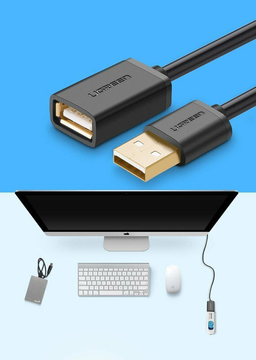 UGREEN 2M USB-A 2.0 Male to USB-A Female Extension Cable