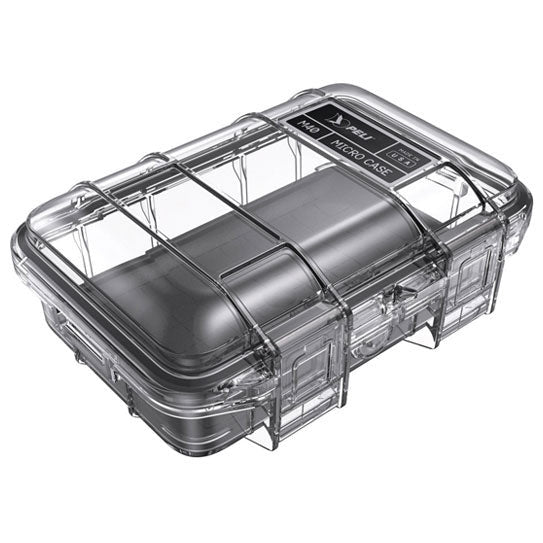 Pelican M40 Waterproof Hard Micro Case with Black Liner - Clear/Black