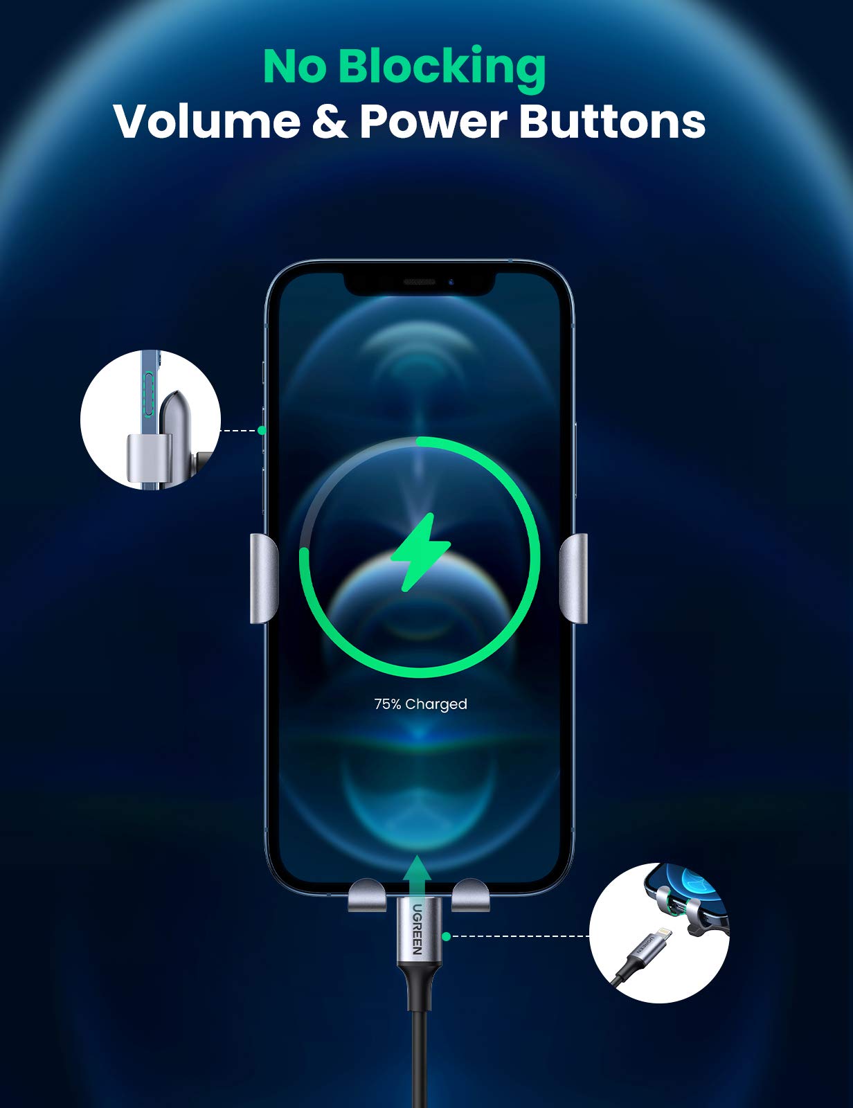 UGREEN Gravity Phone Holder foRound Air Vent