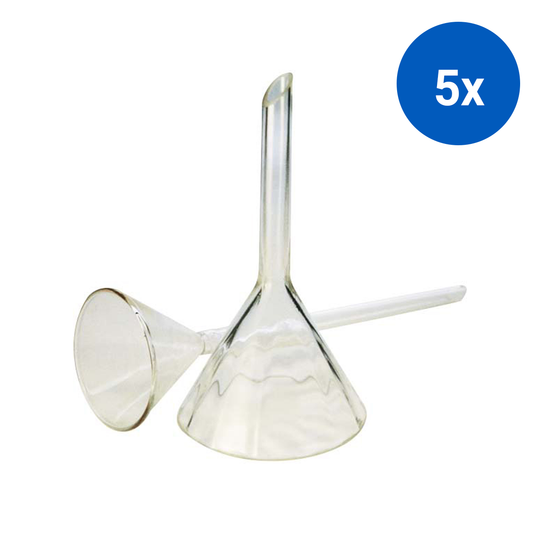 Livingstone Filter Funnel 75mm Diameter Borosilicate Glass 20/Box - Clear x5