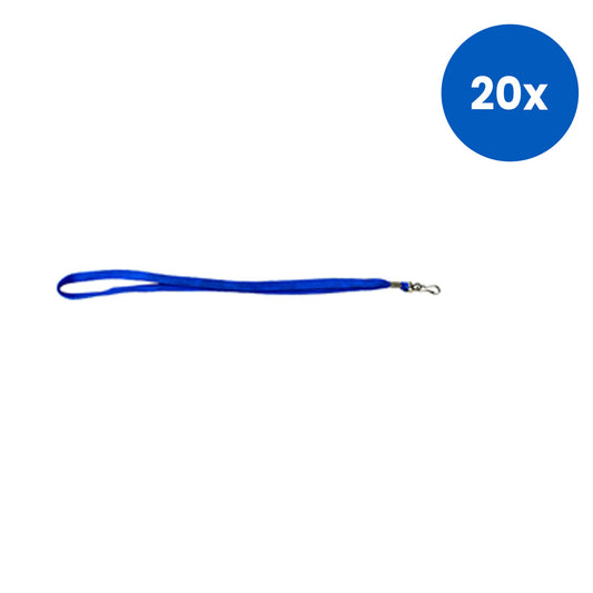 Livingstone Lanyard Bootlace Style 48cm x 12 mm - Blue x20