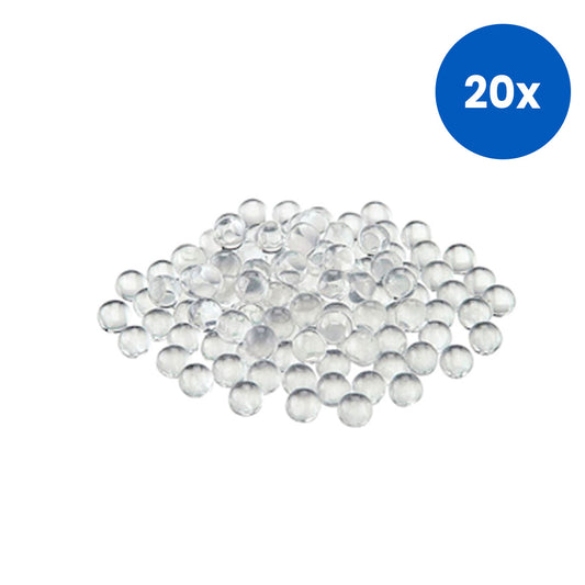 Livingstone Glass Beads 6mm Diameter Solid Glass 450 Grams/Bag - White x20