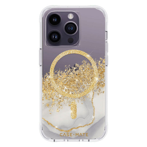Case-Mate Karat Marble MagSafe Case iPhone 14 Pro - White Marble
