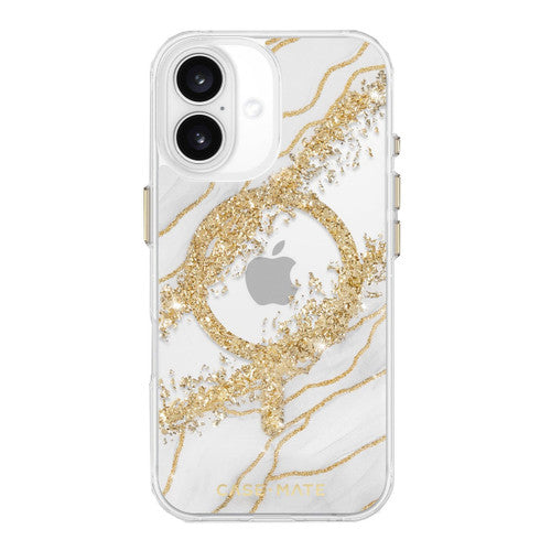 Case-Mate Karat MagSafe Case iPhone 16 - White/Gunmetal Grey