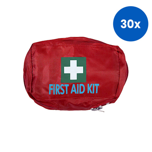 Livingstone Unbranded First Aid Empty Nylon Pouch 18 x 11 x 7cm - Red x30