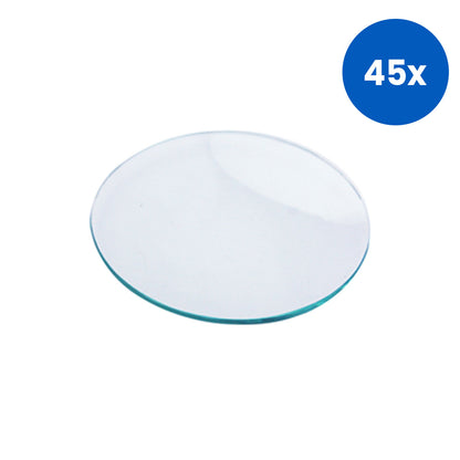 LIV Watch Glass 75MM Diameter Soda Lime Laboratory Slide Cover 10/Pack - Clear x45