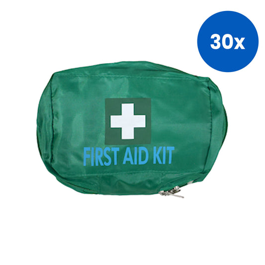 Livingstone Unbranded First Aid Empty Nylon Pouch 18 x 11 x 7cm - Geen x30