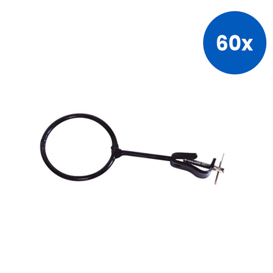 Livingstone Retort Ring with Arm and Bosshead Clamp 7.5cm x 19cm Plated Steel - Black x60