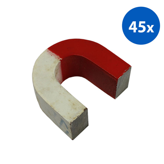 Livingstone U-Shaped Horseshoe Magnet Al Ni Co - Red/white x45