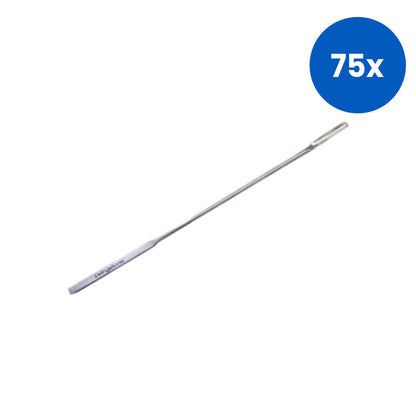 Livingstone Spatula 147mm Flat and Scoop Ends Stainless Steel - WHite x75