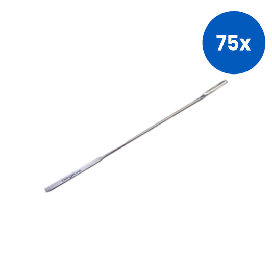 Livingstone Spatula 147mm Flat and Scoop Ends Stainless Steel - WHite x75