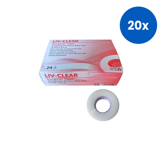 Livingstone Adhesive Joint Dressing 8 x 12.5cm Medium "H" Shape Non-Adherent Pad Non-Woven Sterile 50 Pieces/Box - Clear x20