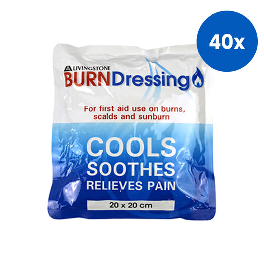 Livingstone Sterile Burn Dressing 20 x 20 cm - White x40