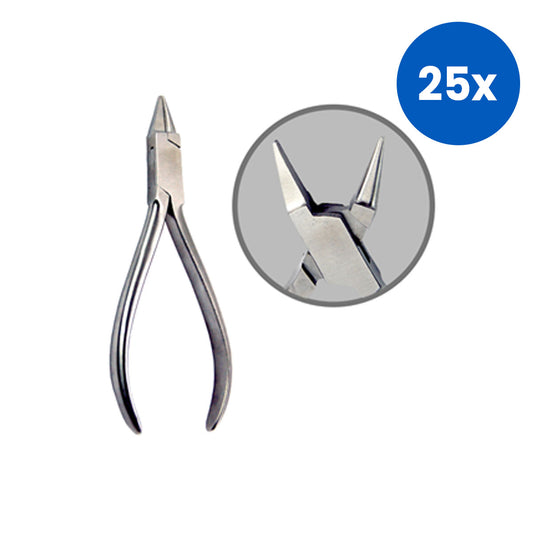 Kosmo Lab Plier Fischer Flat Nose (no Eyes) 1 Side Smooth and 1 Side Slightly Rough - White x25