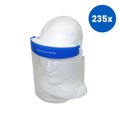 Livingstone Full Face Shield 32 x 21cm with Foam Pad and Elastic Head Band - Blue x235