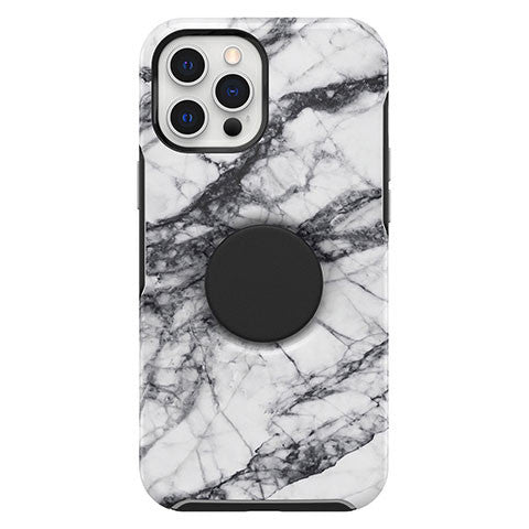 OtterBox Otter+Pop Symmetry Case iPhone 12 Pro Max - White Marble
