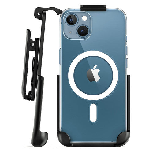 Encased Clear Back MagSafe Case iPhone 14 with Belt Clip Holster - Clear