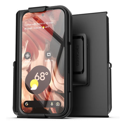 Encased Slimshield Case Google Pixel 9 Pro Fold with Belt Clip Holster - Black
