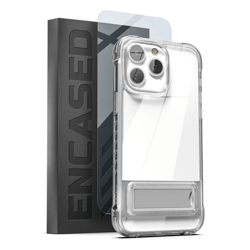 Encased Rugged Clear Back Case with Screen Protector iPhone 14 Pro Max - Clear