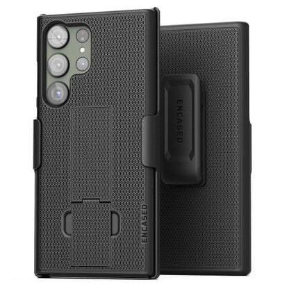 Encased Duraclip Case Samsung Galaxy S23 Ultra with Belt Clip Holster - Black