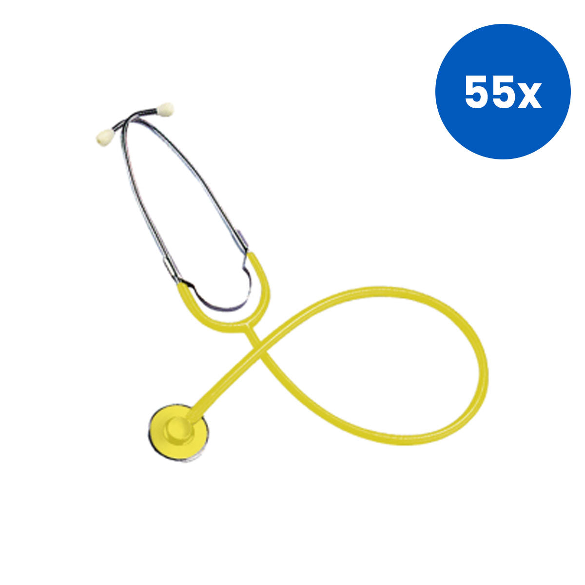 Livingstone Nurse Stethoscope Single Head with Yellow Flat Chest Piece - Yellow x55
