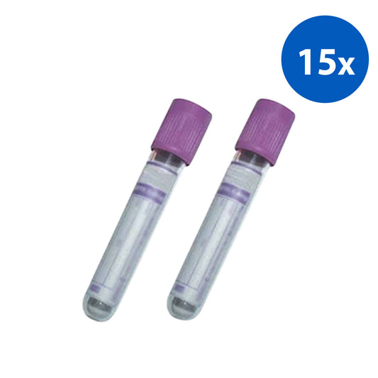 Livingstone Blood Collection Plastic Tube with K2 EDTA - Purple x15