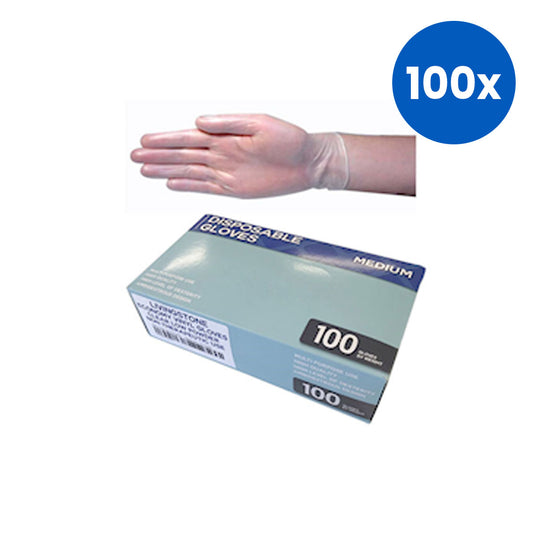 Economy Latex Glove Recyclable Low Powder Non Therapeutic Use Extra Small 100/Box - Cream x100