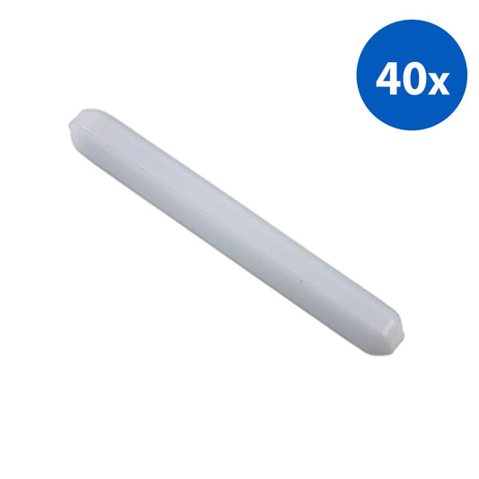 Livingstone Magnetic Stirrer Bar, Cylindrical without Pivot - White x40